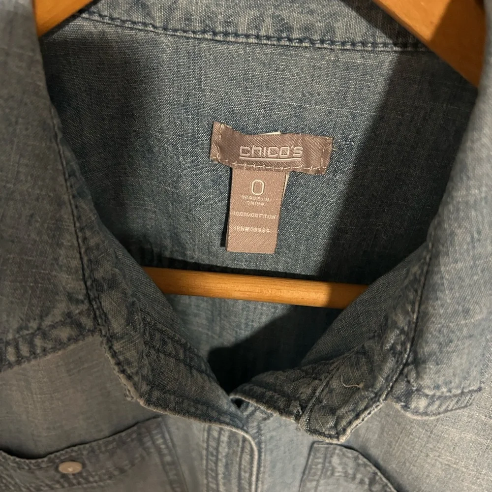 Denim button top - Picture 5 of 8